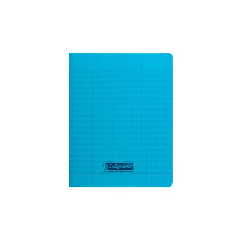 Cahier 17x22cm Séyès 60 p Piqûre 90g Polypro BLEU  CLAIREFONTAINE