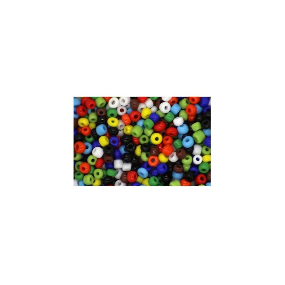Perles de rocailles opaques - Diam : 5mm - Bocal de 500 gr