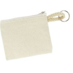 Porte-Monnaie en coton - 10 x 8.5cm - A décorer (Lot de 6)