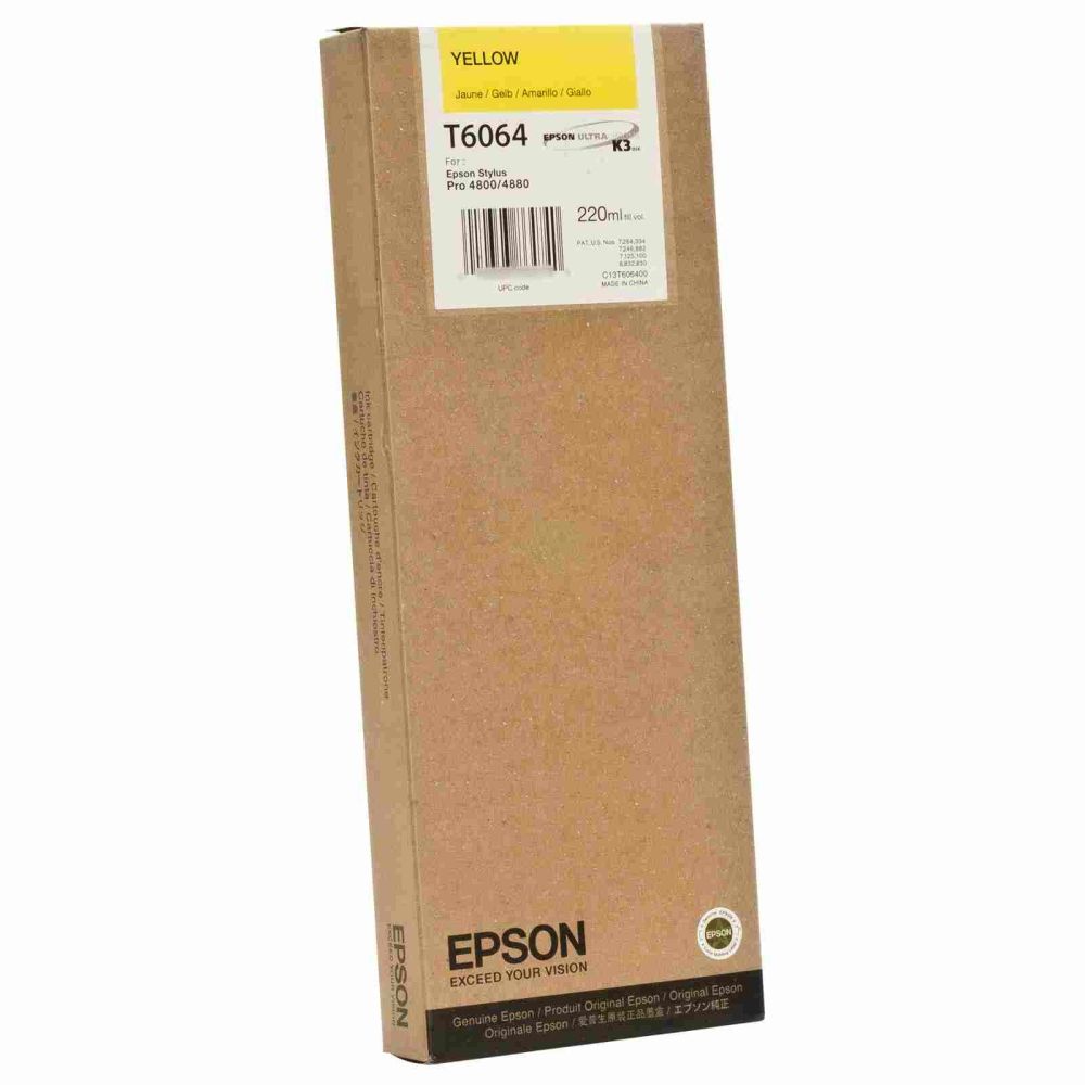 Cart EPSON - T6064 - Jaune - Stylus Pro 4800/4880 (220ml)  F ****