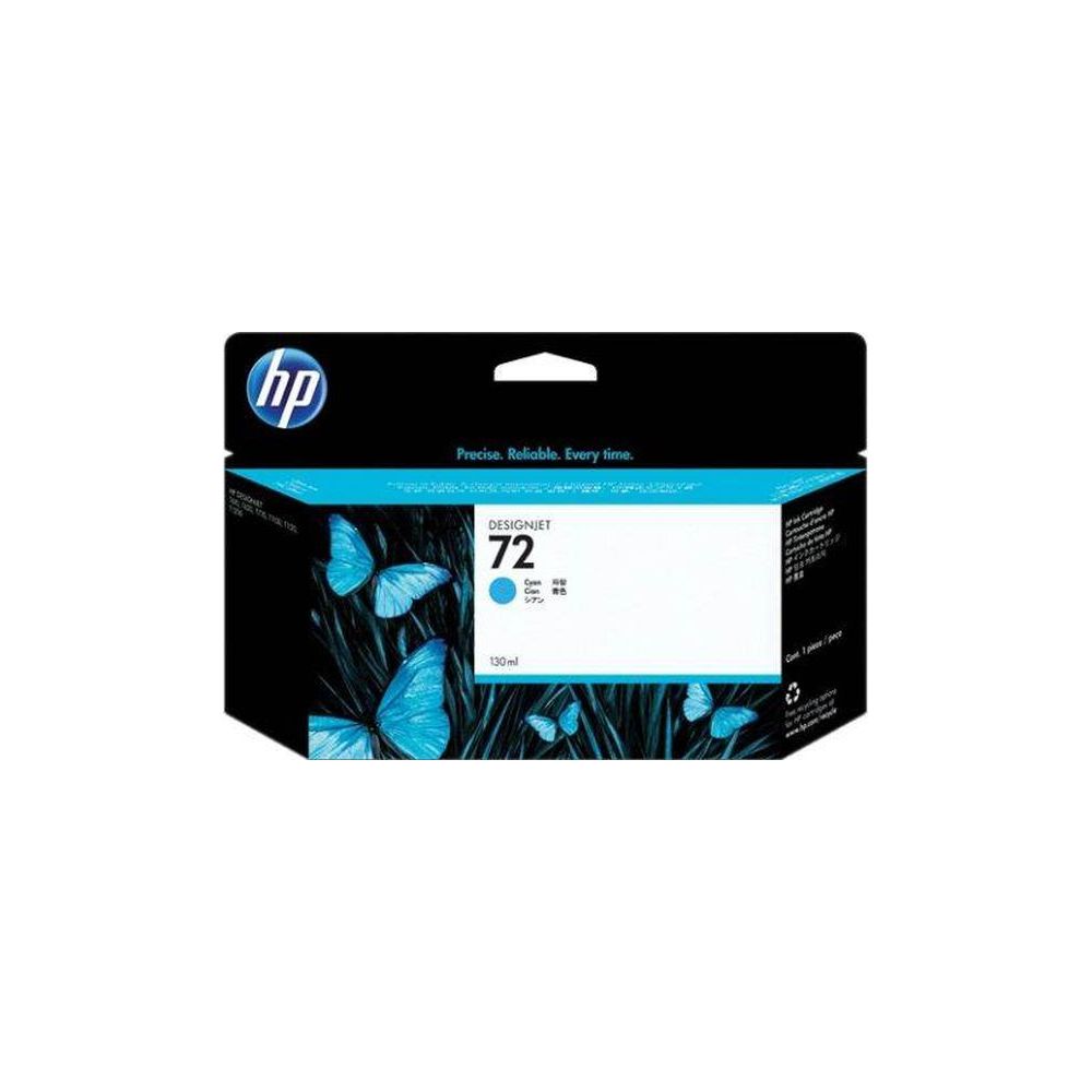 Cart HP N°72 Cyan - C9371A - DesignJet T610/1100/1300/2300 (130ml)