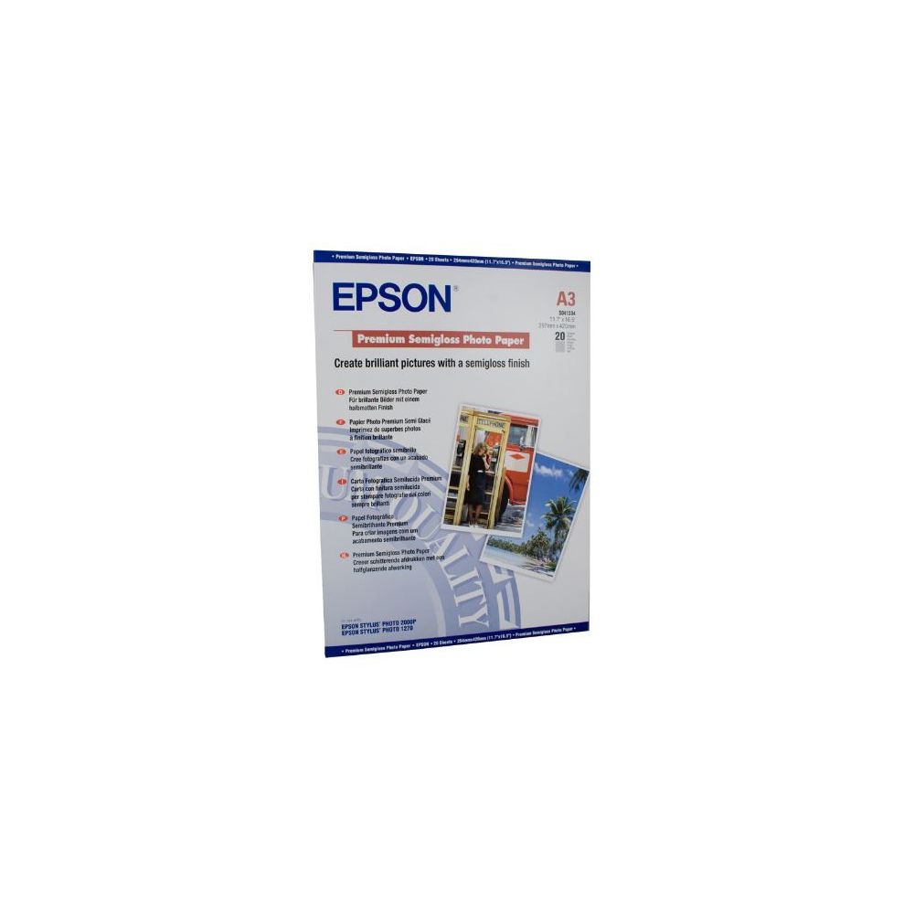 Papier photo EPSON A3 Premium Semi-glacé - 251g (20 feuilles) **