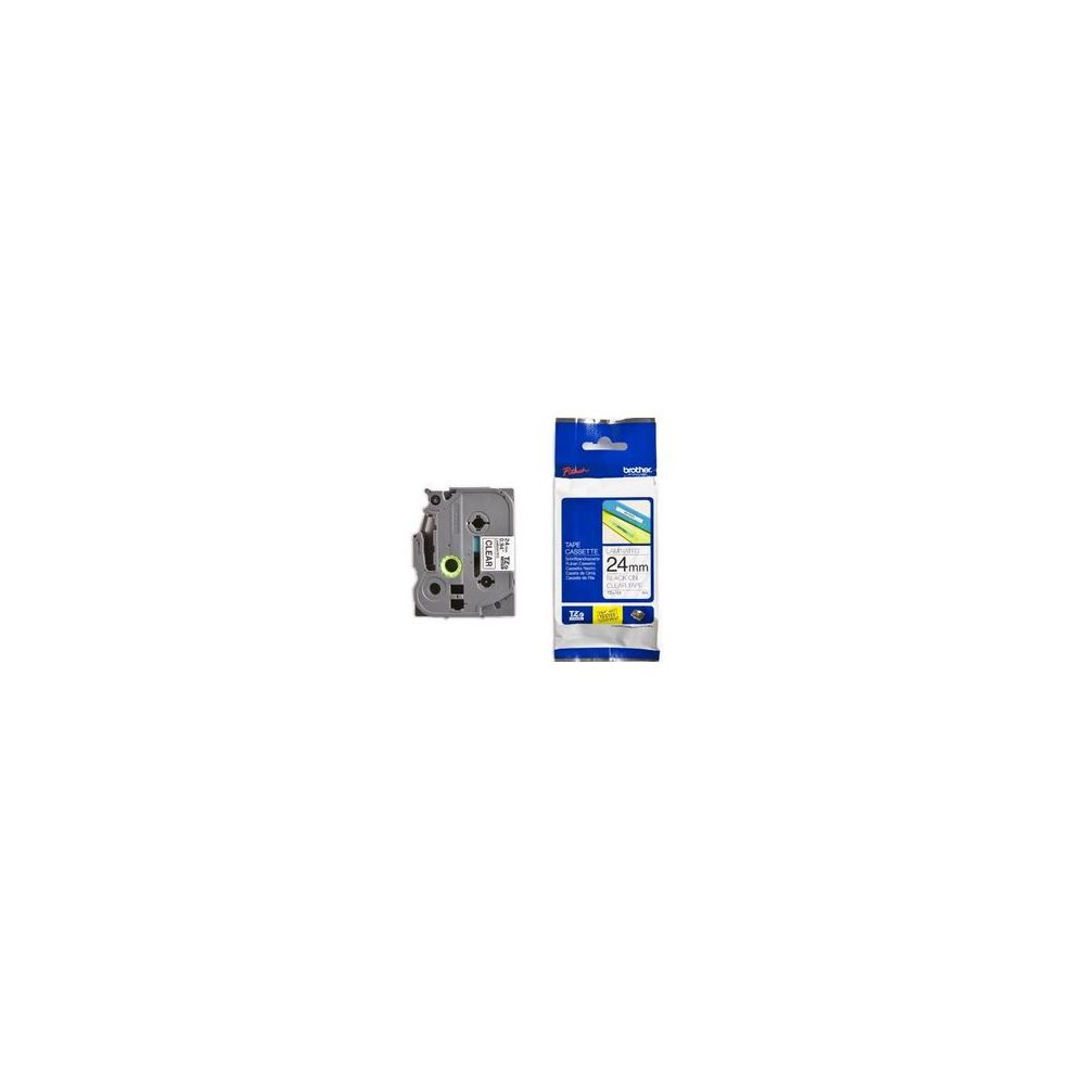Ruban BROTHER P-TOUCH - 24mm Noir/transparent - TZ-151 (8 m)