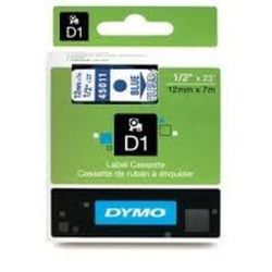 Ruban DYMO D1 - 12mm Bleu/Transparent pour titreuse - 45011 (7 m)