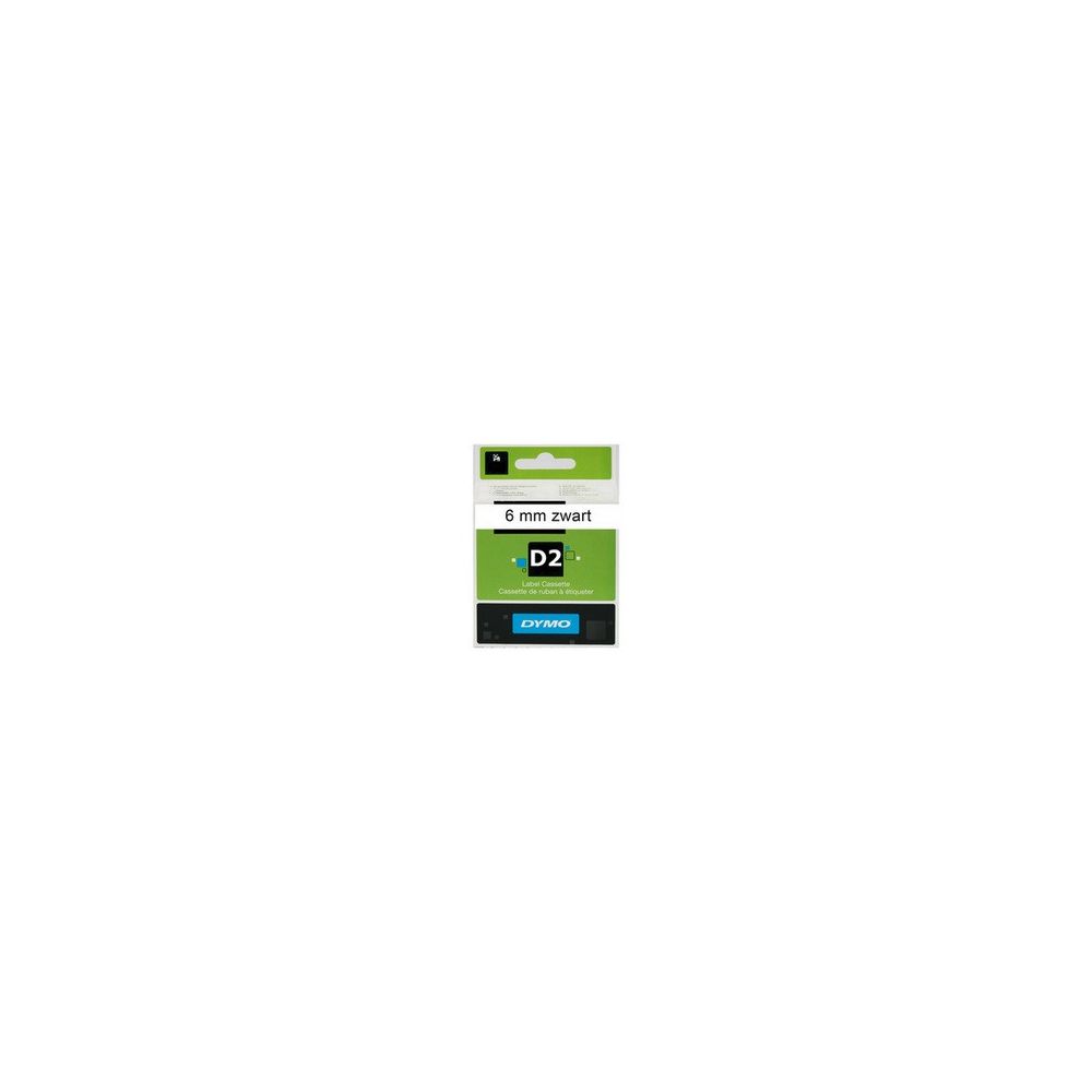 Ruban DYMO D2 - 06mm Noir/Blanc pour titreuse - 60611 (10m)