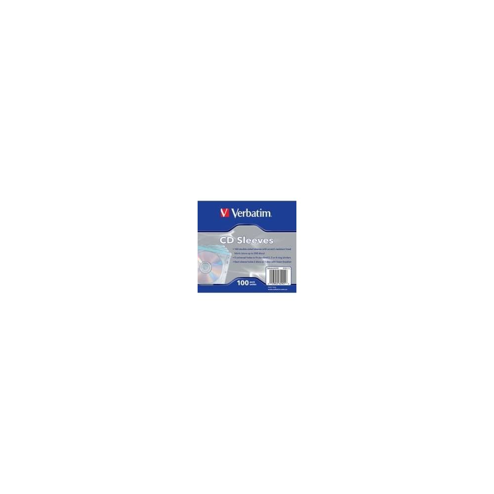 Pochettes CD/DVD VERBATIM pour classeur (par 100)**