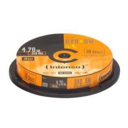 DVD+RW INTENSO 4.7 Go - Vitesse : 4X - Spindle box (par 10)