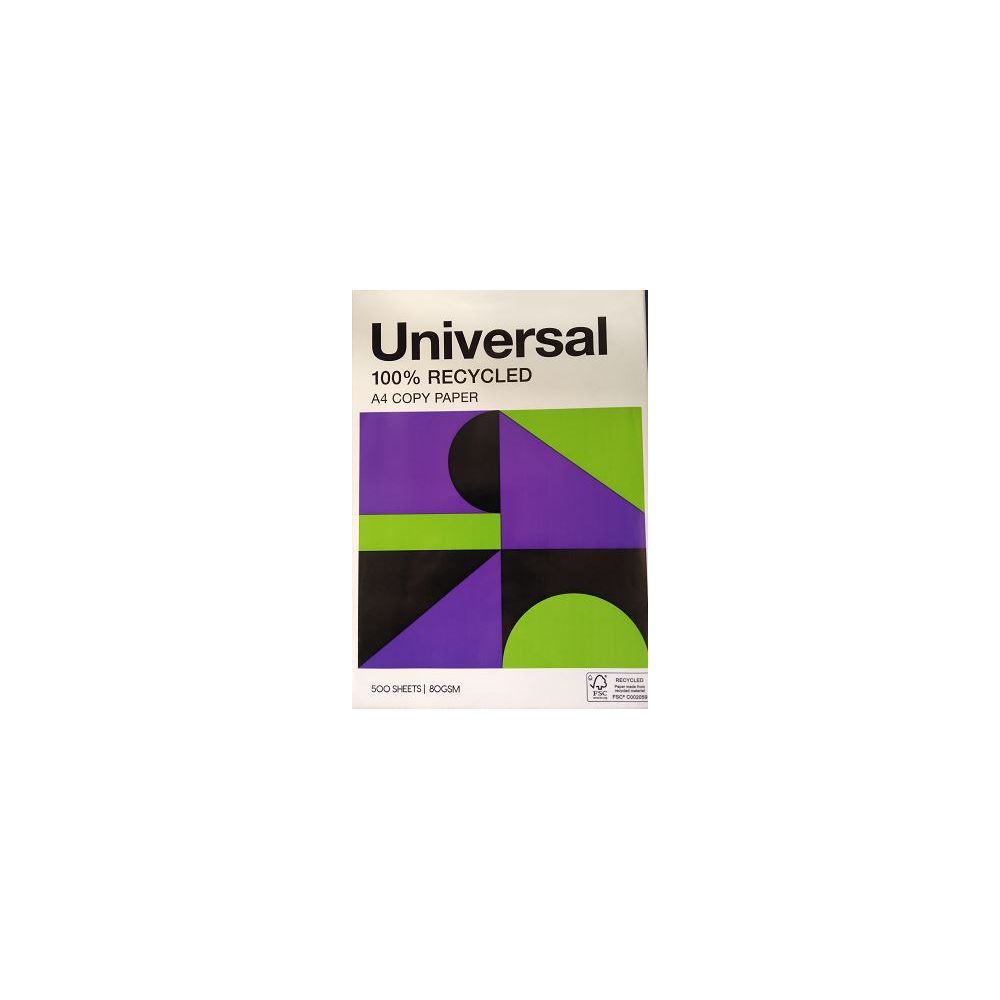 Rame A4 -  80g - Blanc UNIVERSAL 100% recyclé (500 feuilles) 160CIE