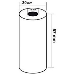 Rouleau papier thermique (dim: 57 x 30 x 12mm) -  5 mètres (TPE)