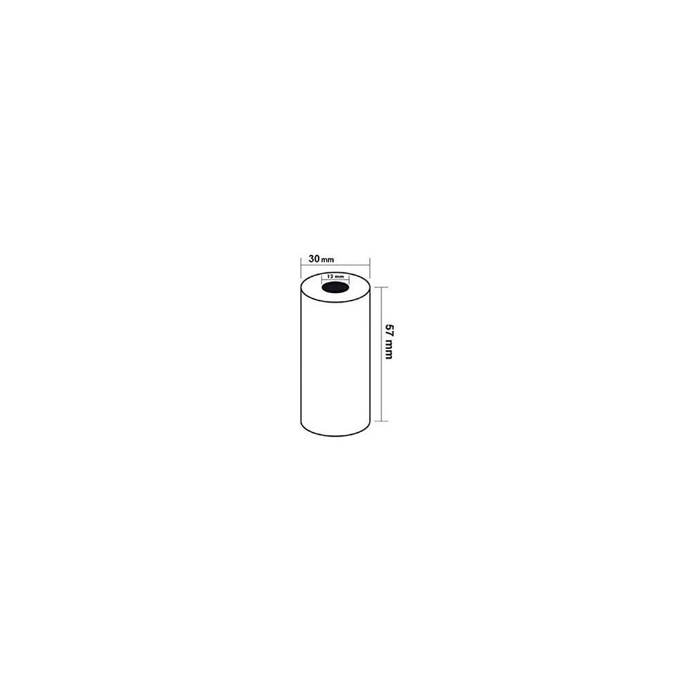 Rouleau papier thermique (dim: 57 x 30 x 12mm) -  5 mètres (TPE)