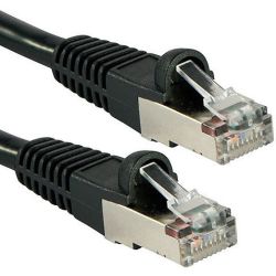 Cordon patch blindé Cat.6 S/FTP, RJ45 cuivre 250Mhz - NOIR 10m