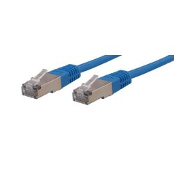 Cordon patch blindé Cat.6 F/UTP, RJ45  cuivre 250Mhz - BLEU 20m