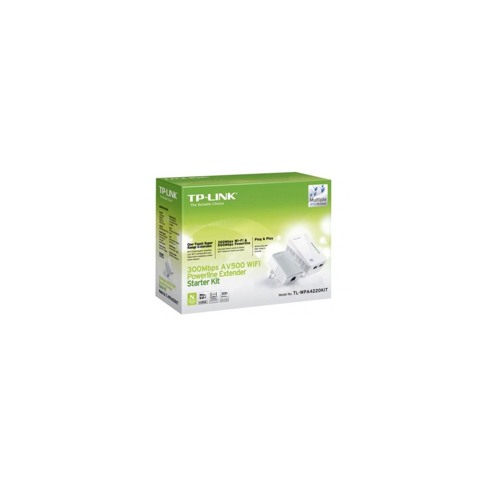 Kit CPL x2 TP-LINK WPA4220KIT 600Mbps + WIFI 300Mbp