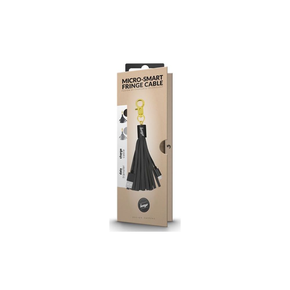 Cable Micro USB BEEYO Fringe noir