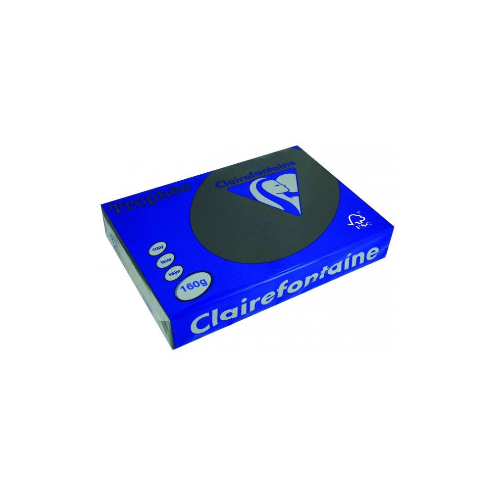 Rame A4 - 160g - Noir CLAIREFONTAINE (250 f.) - Ref: 1001