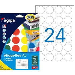Pastilles signalisation - 30mm -168 unités  COULEURS ASSORTIES