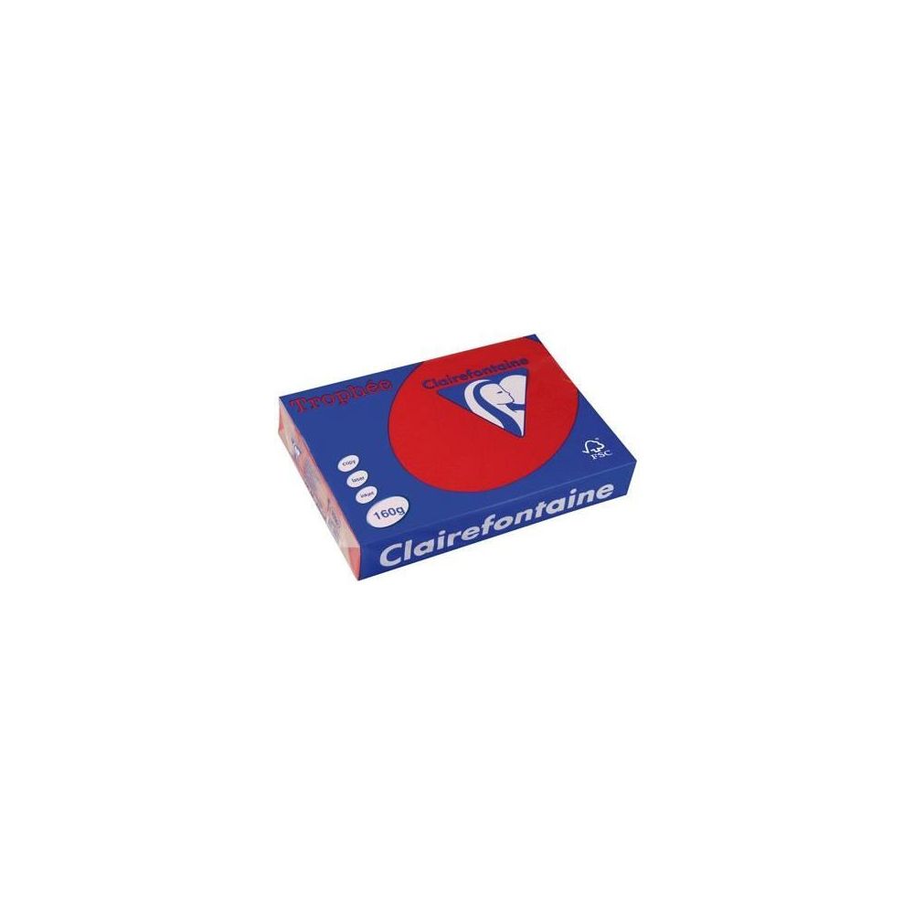 Rame A3 - 160g - Rouge Groseille CLAIREFONTAINE (250 f.) -Ref:1044