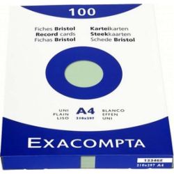 Fiches Bristol - A4 - 205g - UNI - 100 f - VERT