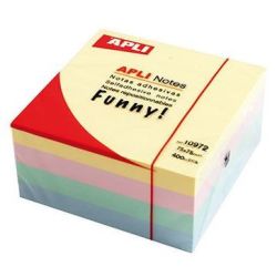 Bloc Cube - 75 x 75mm - 400 feuilles - 4 COULEURS (l unité)