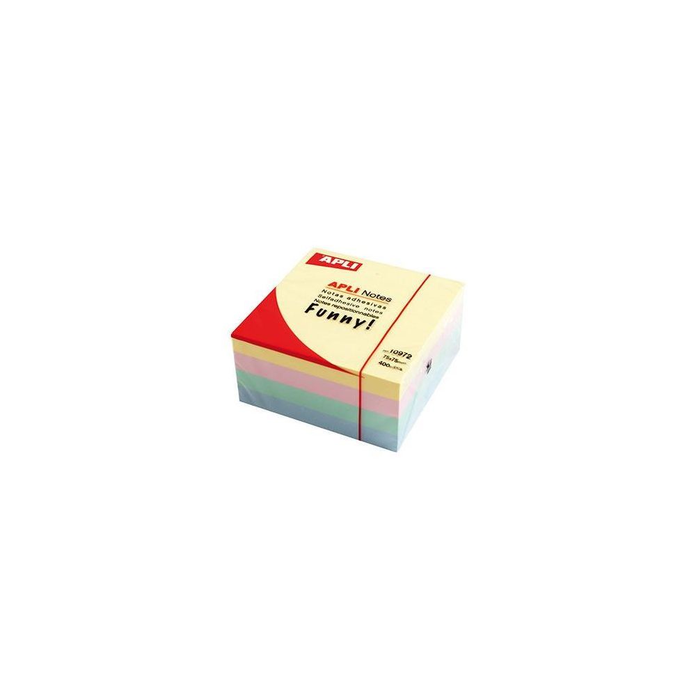 Bloc Cube - 75 x 75mm - 400 feuilles - 4 COULEURS (l unité)