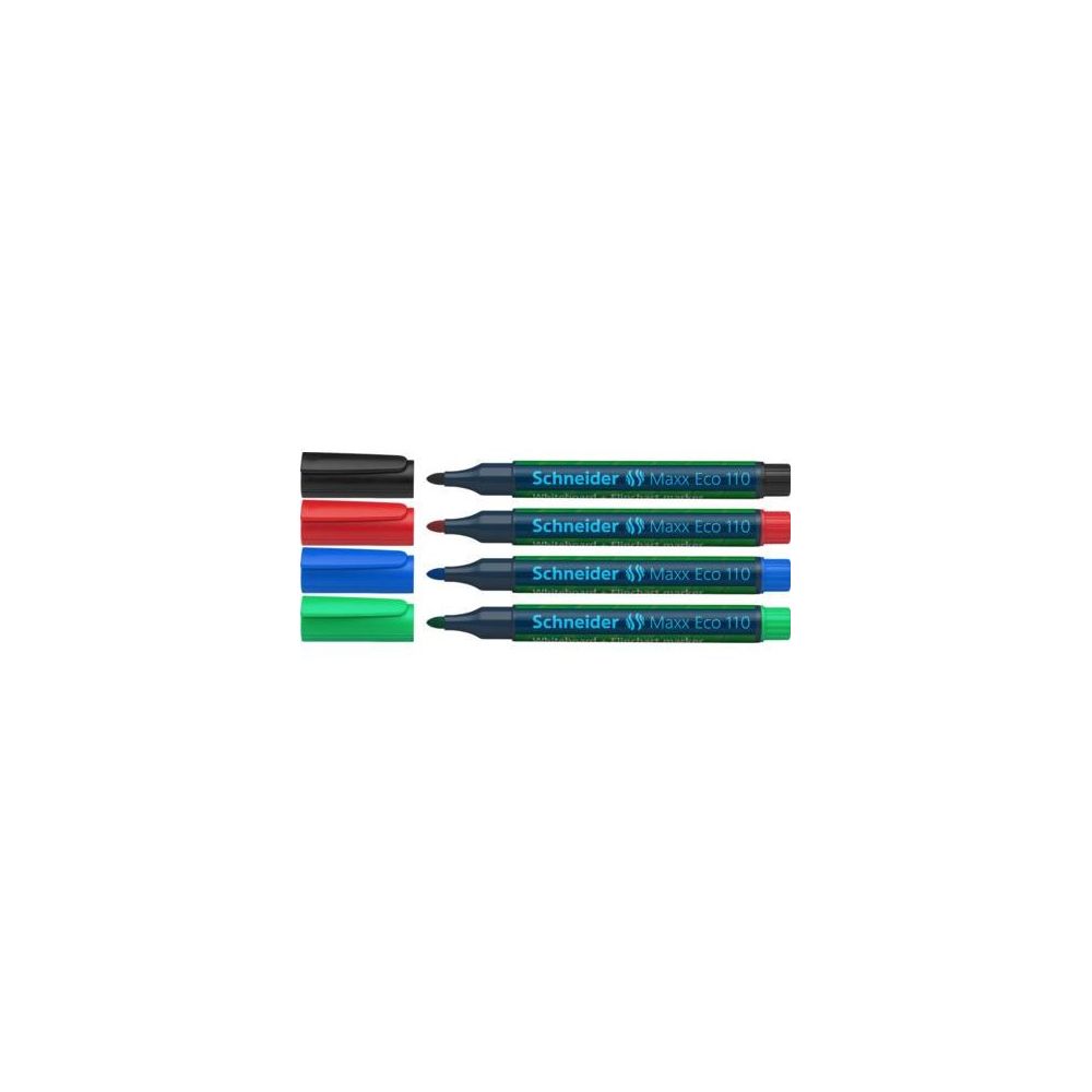 Marqueur effaç. recharg. SCHNEIDER Maxx Eco 110 - 1 à 3mm - 4 COUL.