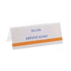 Porte Nom Chevalet 4.5 x12cm - Plastique rigide - Par 50