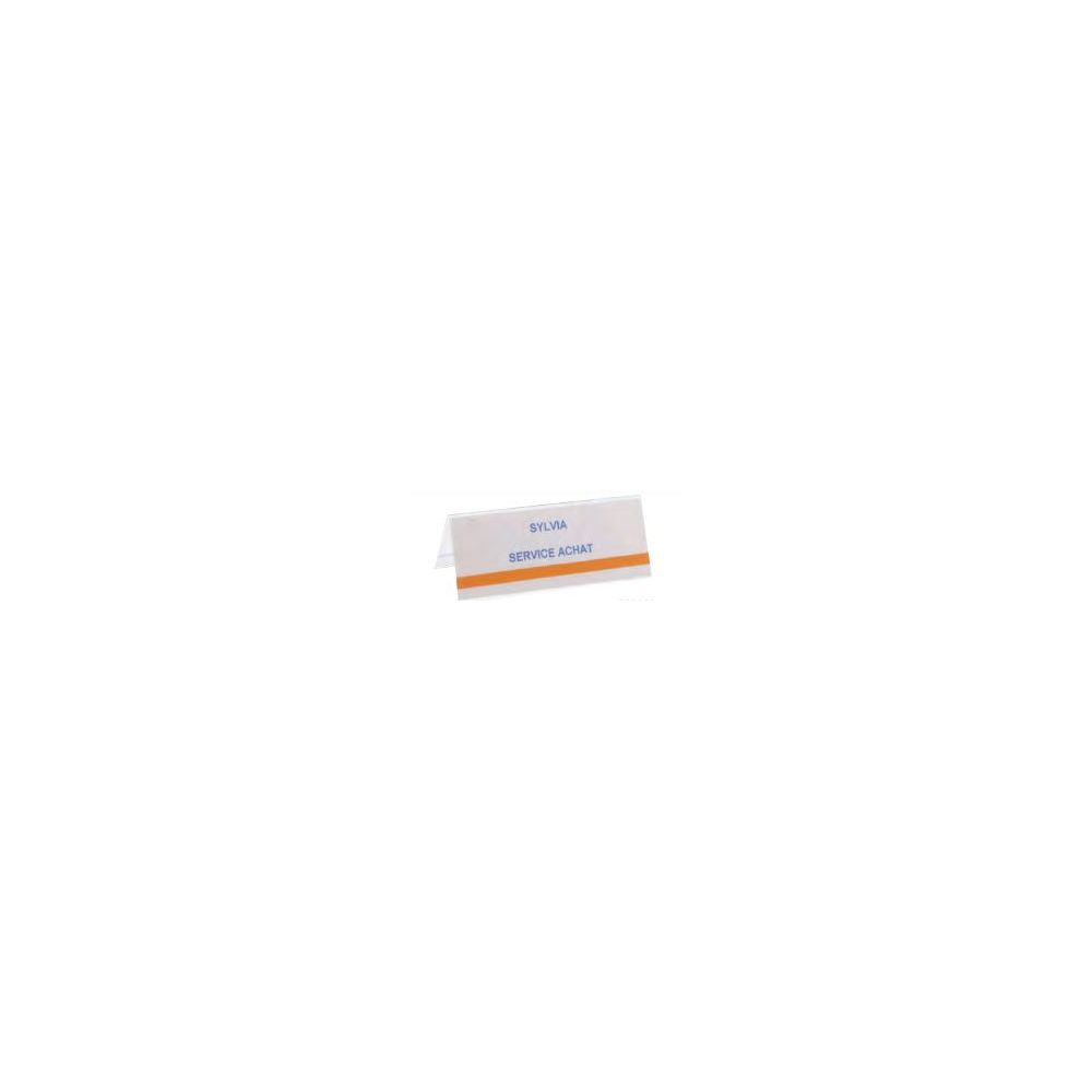 Porte Nom Chevalet 4.5 x12cm - Plastique rigide - Par 50