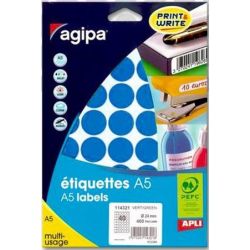 Pastilles signalisation - 24mm - Sachet de 400 - BLEU  **