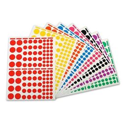 Gommettes géométriques rondes ass.- 10 feuilles (paquet 1 040 unités)