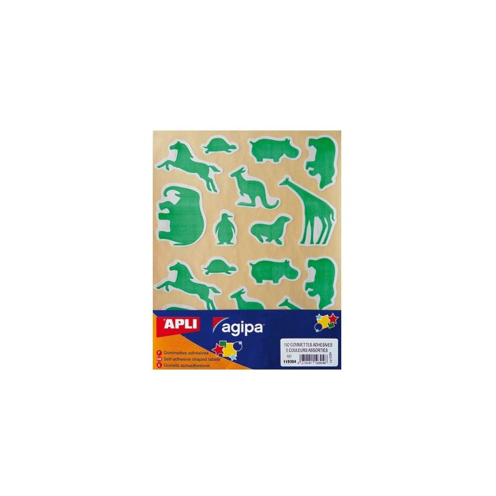 Gommettes ANIMAUX SAUVAGES - 15f - (180 unités) 119304