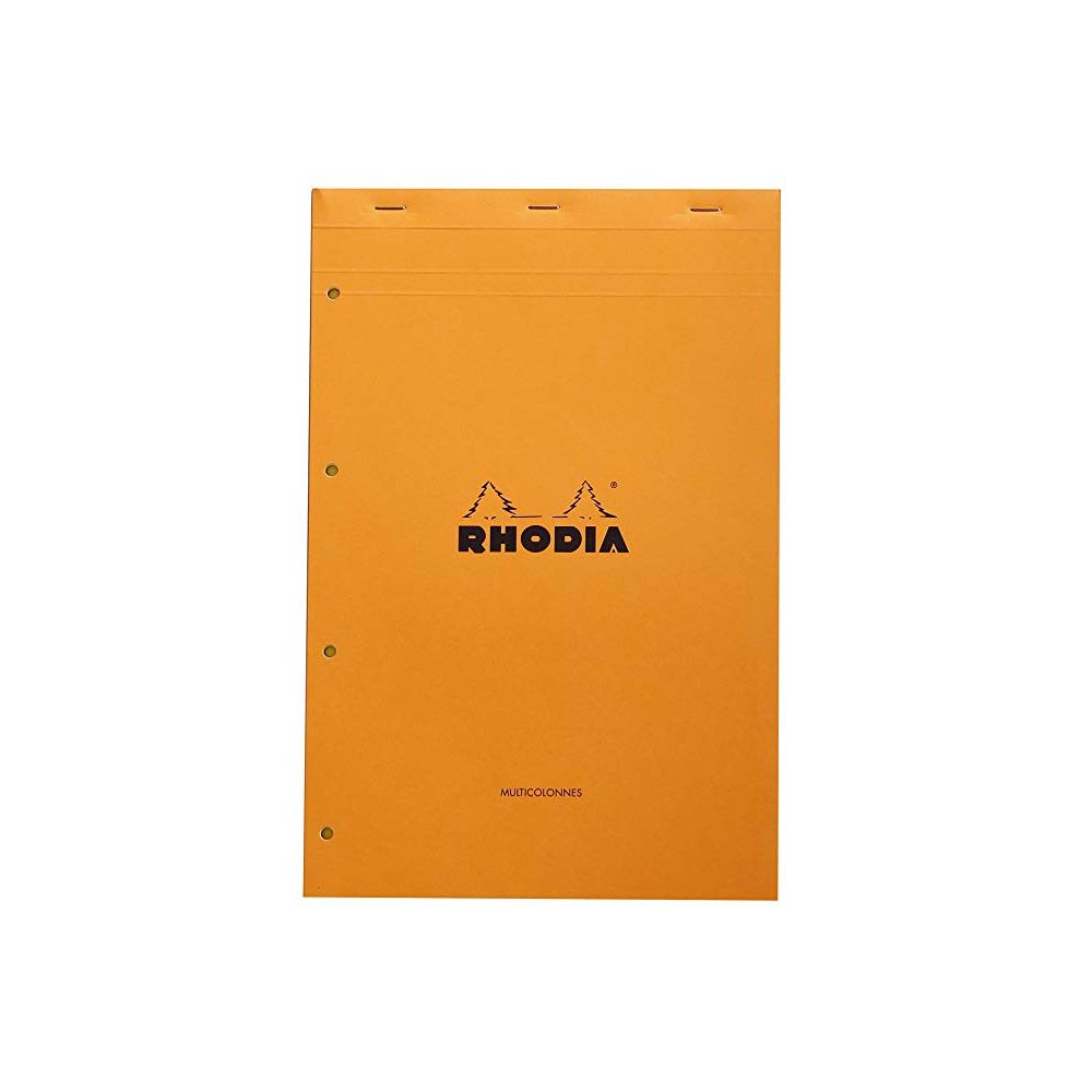 Bloc Audit RHODIA 80g - A4 détaché - Perforé 4 trous - 80 f - JAUNE