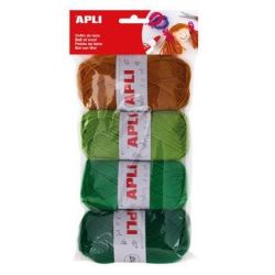 Pelote de laine en assortiment Coloris VERT (Par 4) - 14090