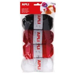 Pelote de laine en assortiment Coloris ROUGE (Par 4) - 14091