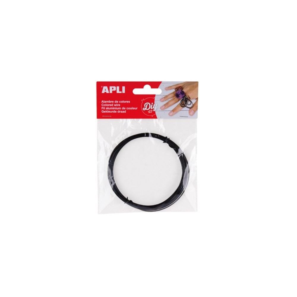Fil métallique APLI - 1.5 mm x 5 m - NOIR