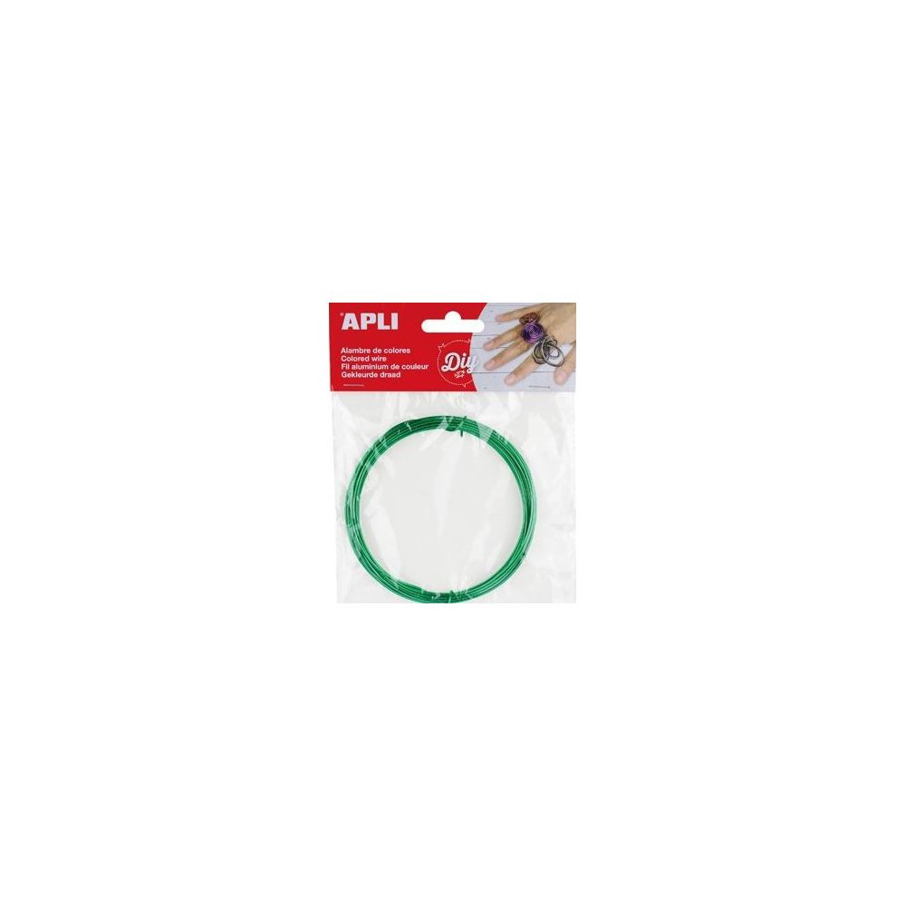 Fil métallique APLI - 1.5 mm x 5 m - VERT