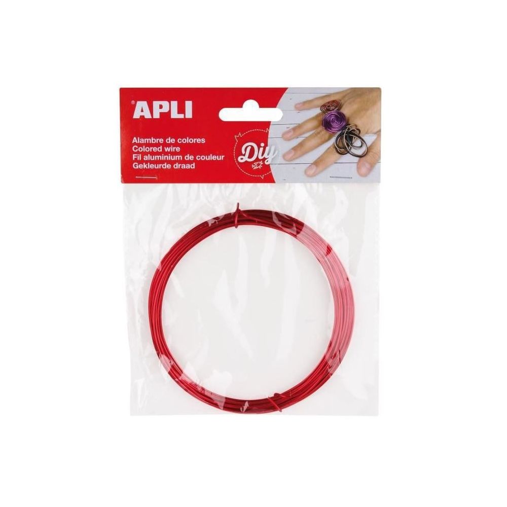 Fil métallique APLI - 1.5 mm x 5 m - ROUGE