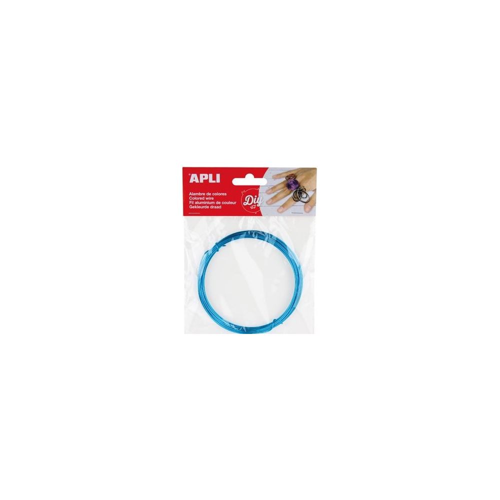 Fil métallique APLI - 1.5 mm x 5 m - BLEU
