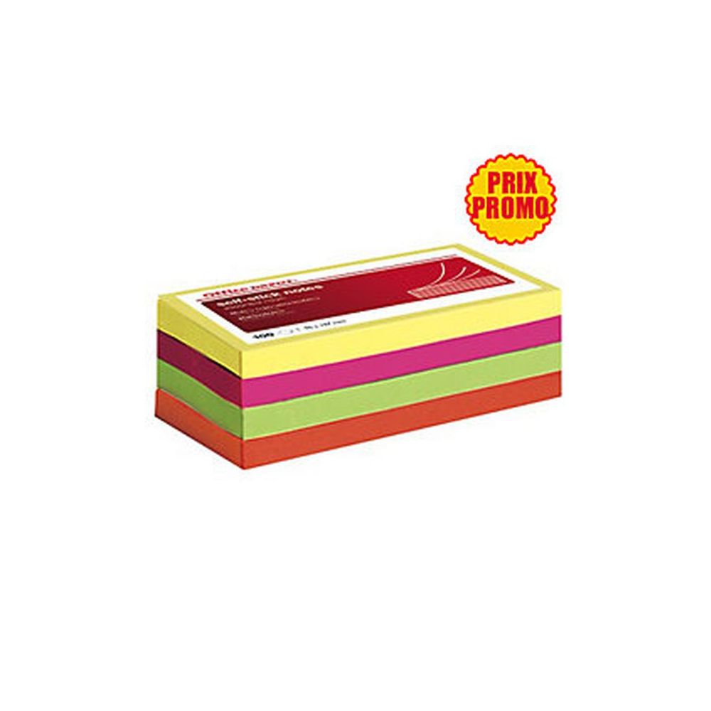 Bloc reposit. 76 x 127mm - 4 Couleurs NEON - 100 f (par 12)