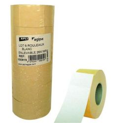 Rouleau 1200 etiq. enlevabl. 2 lignes (26x16mm)  (Le rouleau)