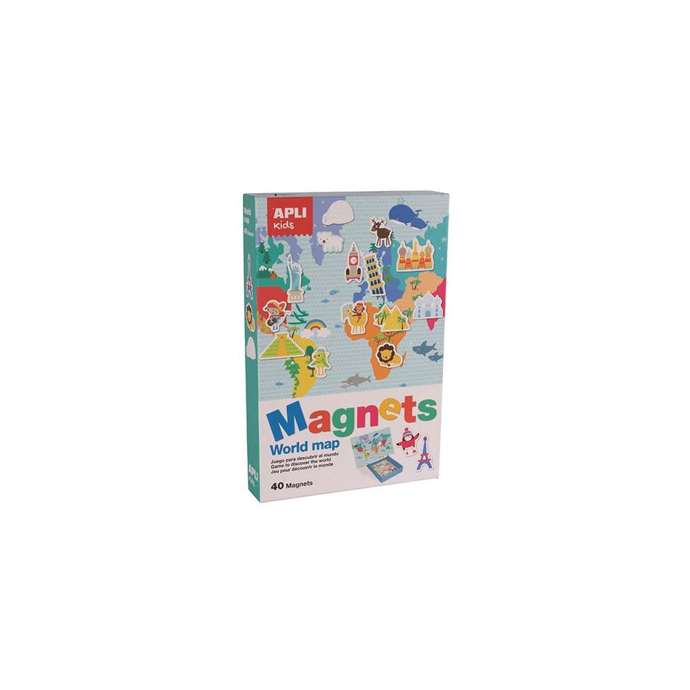 Magnets World Map APLI (40 magnets) - 16494