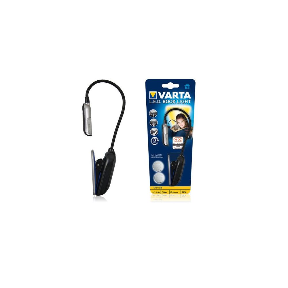 Lampe liseuse LED VARTA BookLight (2 piles CR2032 incluses)