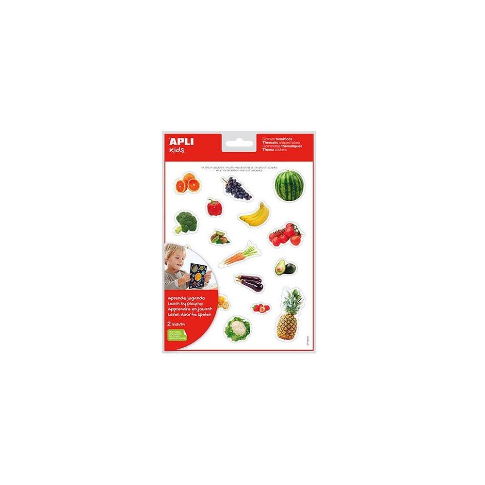Gommettes FRUITS ET LEGUMES assortis - 2f - (36 unités)
