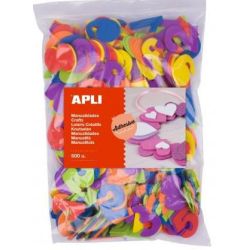 Chiffres en mousse AGIPA  Adhésives Coul. ass. (Sachet de 500 unités)