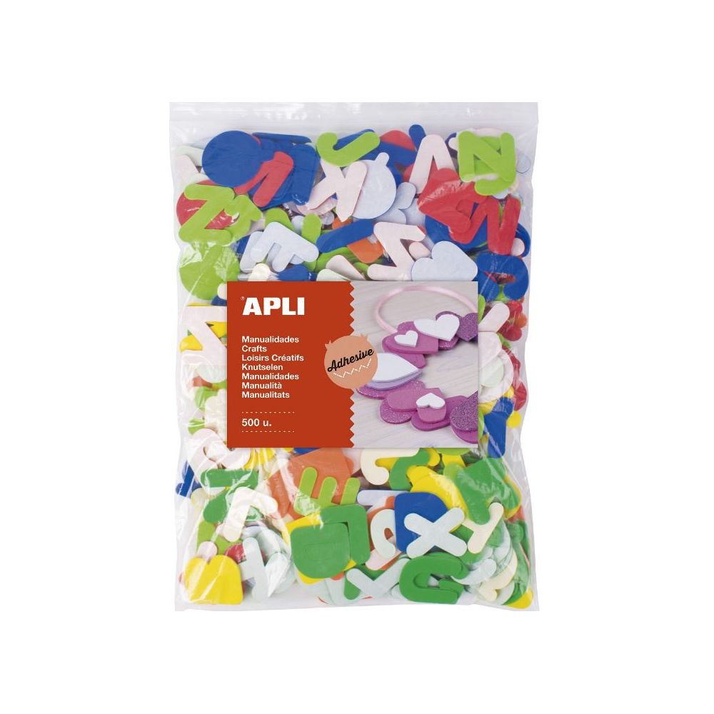 Lettre en mousse AGIPA  Adhésives Coul. ass. (Sachet de 500 unités)