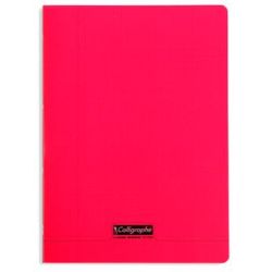 Cahier 17x22cm Séyès 32 p Piqûre 90g Polypro ROUGE CLAIREFONTAINE