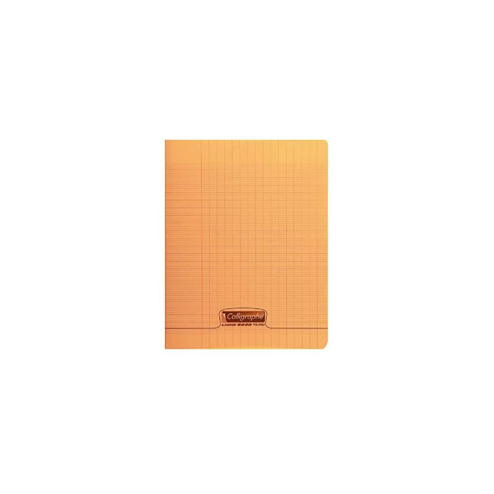 Cahier 17x22cm Séyès 32 p Piqûre 90g Polypro ORANGE CLAIREFONTAINE