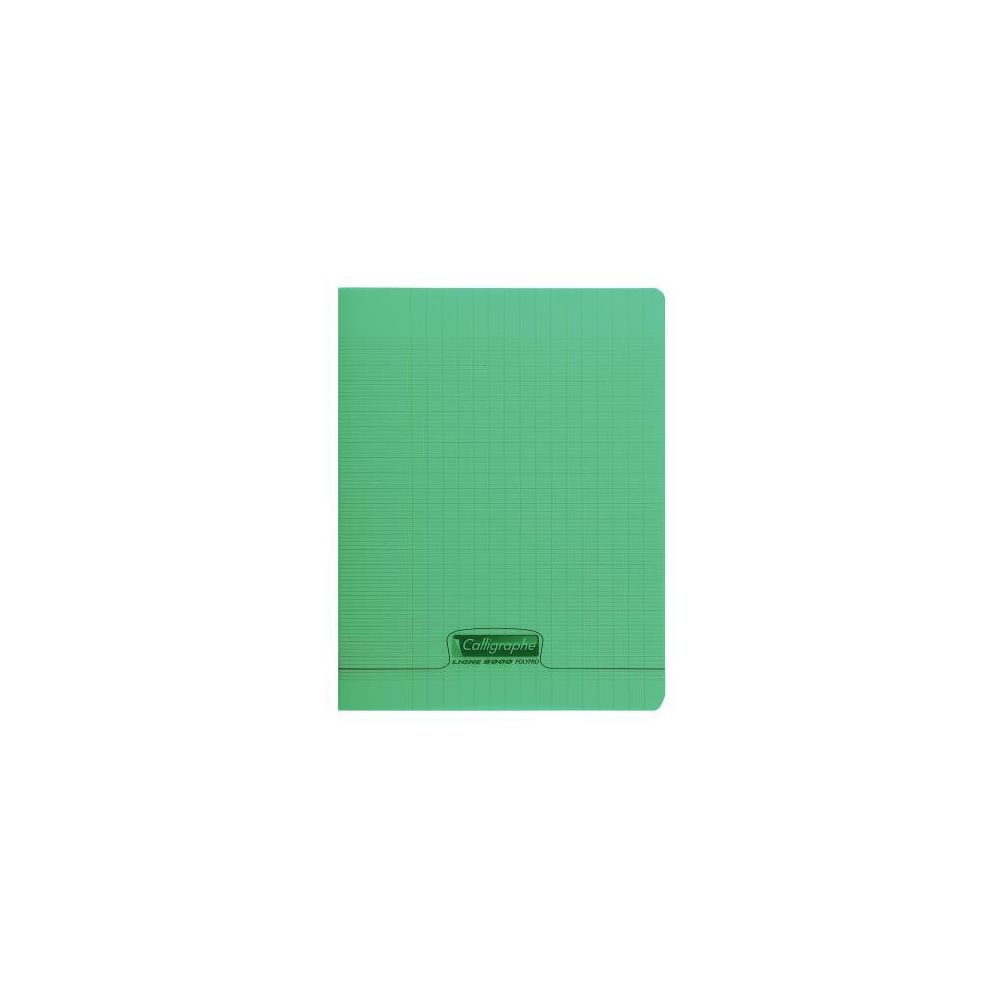 Cahier 17x22cm Séyès 3mm Maternelle 32 p 90g Polypro VERT CLAIREF.