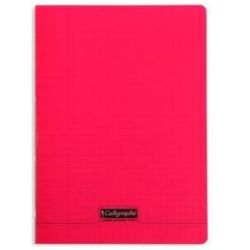 Cahier A4 Séyès 48 p Piqûre 90g Polypro ROUGE CLAIREFONTAINE