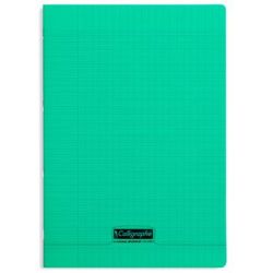 Cahier A4 Séyès 48 p Piqûre 90g Polypro VERT CLAIREFONTAINE