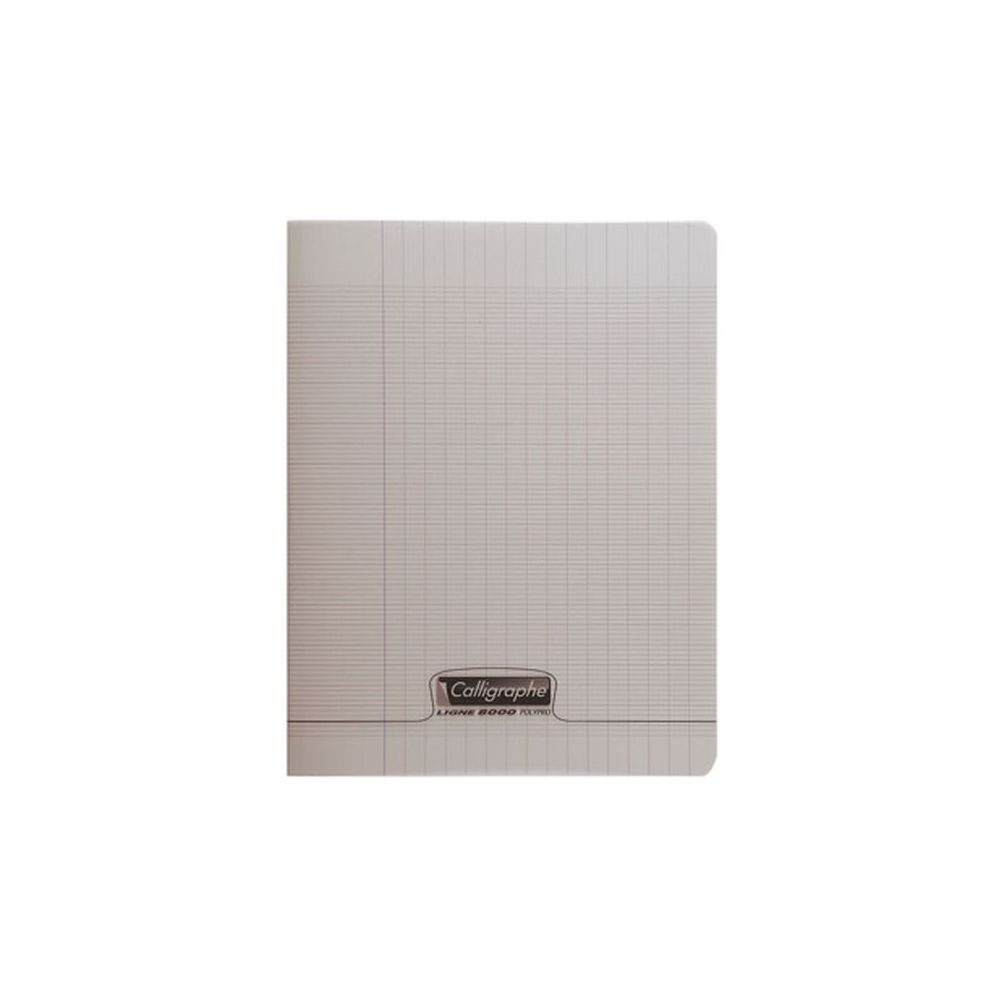 Cahier 17x22cm Séyès 48 p Piqûre 90g Polypro GRIS CLAIREFONTAINE